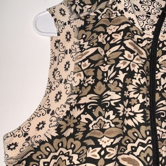 Oleg Cassini Sport Womens Floral Vest M 100% Cotton China - Picture 6 of 10